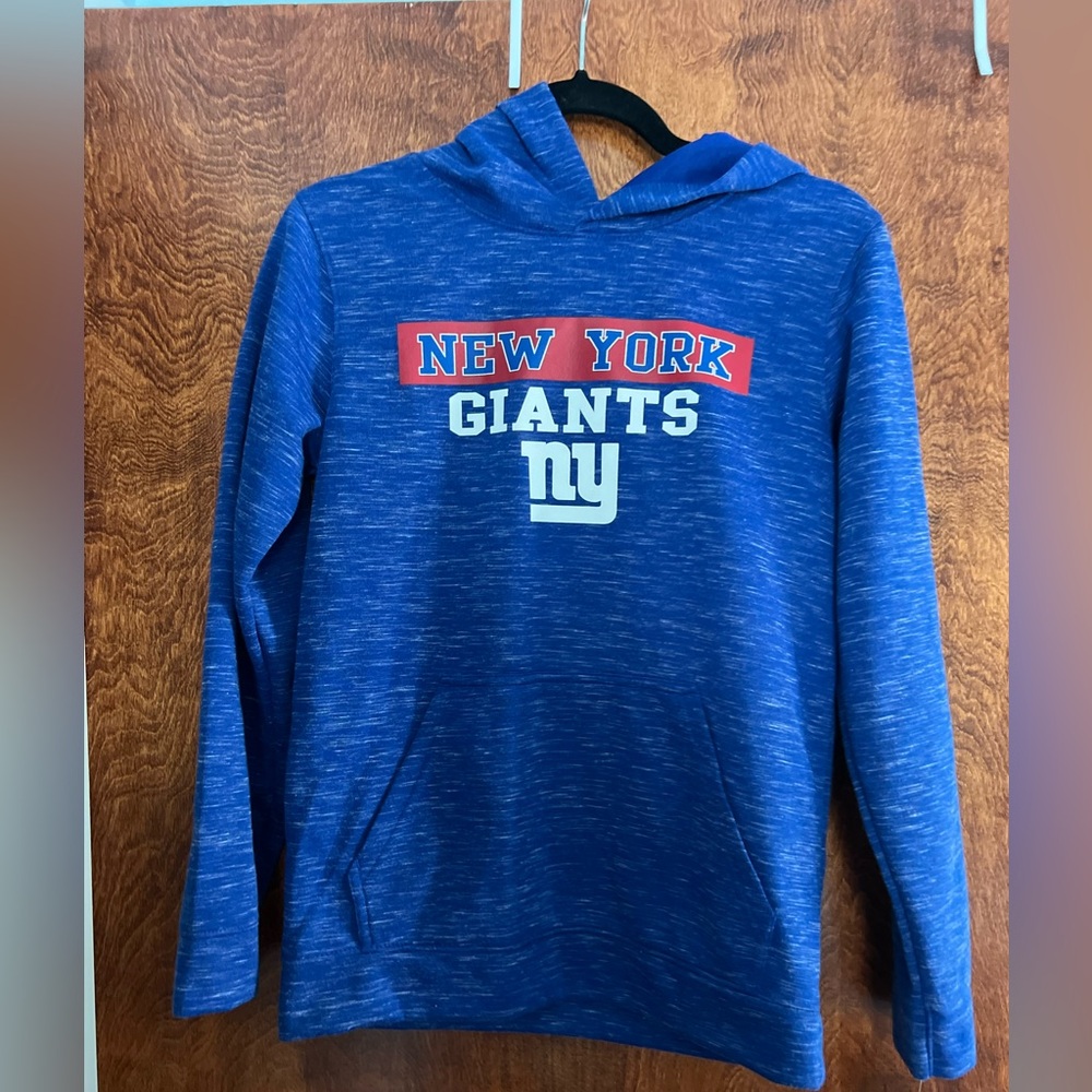 NWT NFL NY Giants Boys' L (12/14) Blue‎ HoodieApparel